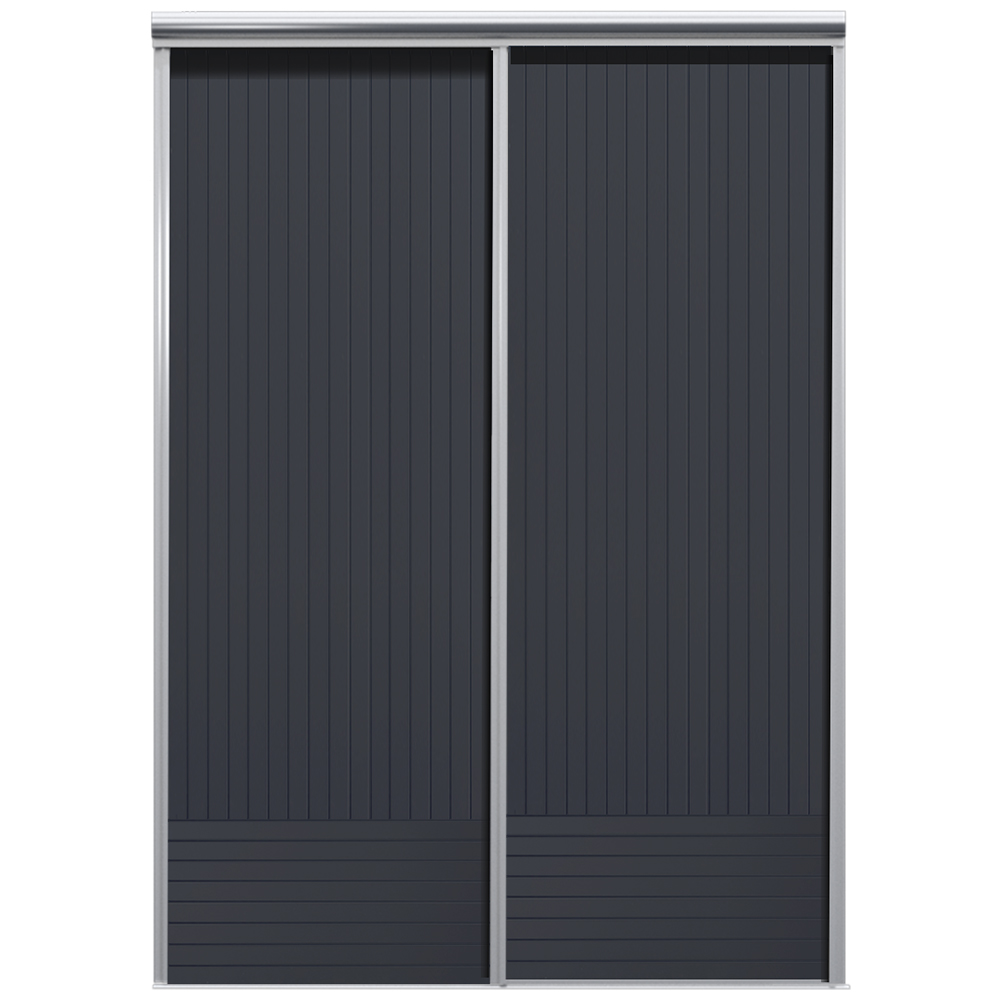 Mix Skjutdörr Line Svart 1700 Mm 2 Dörrar