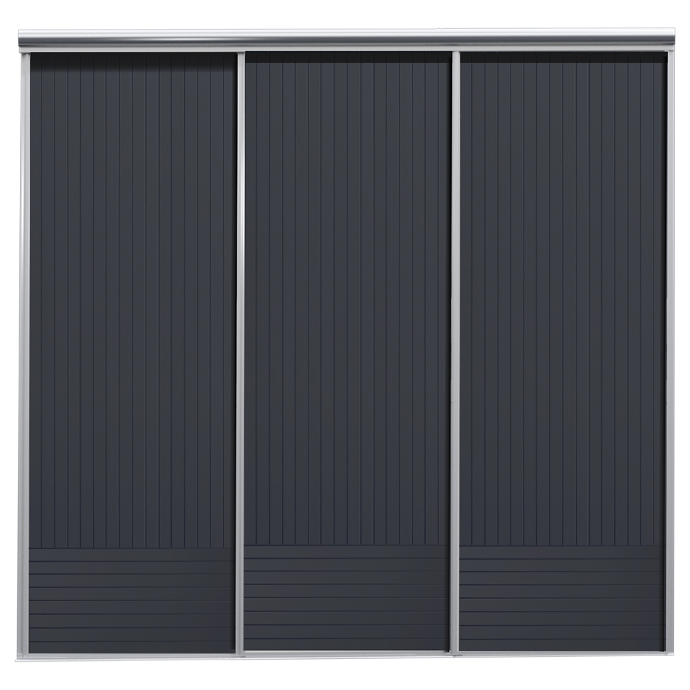 Mix Skjutdörr Line Svart 2680 Mm 3 Dörrar