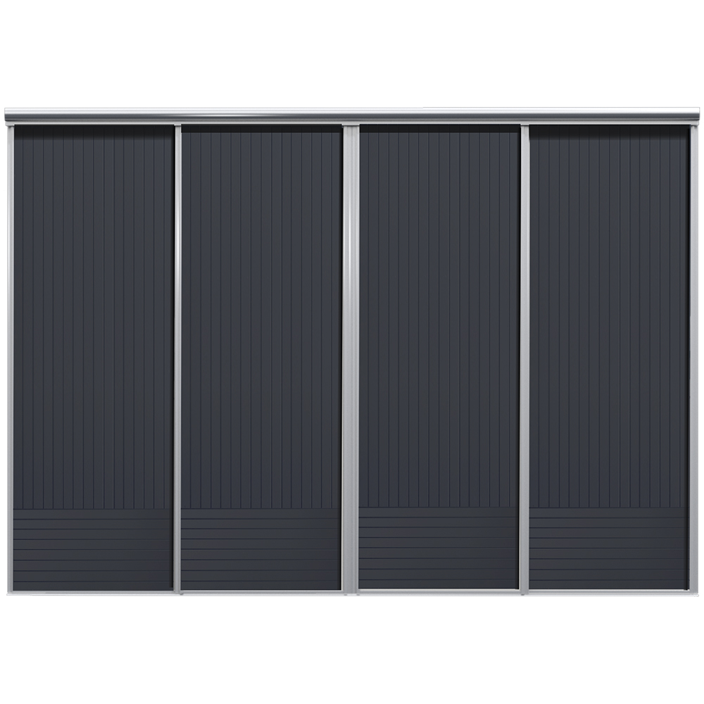Mix Skjutdörr Line Svart 3250 Mm 4 Dörrar