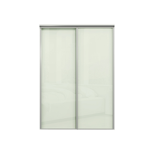 Mix Skjutdörr Opalvit Glasdörr 1700 Mm 2 Dörrar