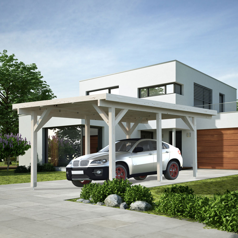 Palmako Carport Karl 11,7 M² EPDM, Obehandlad