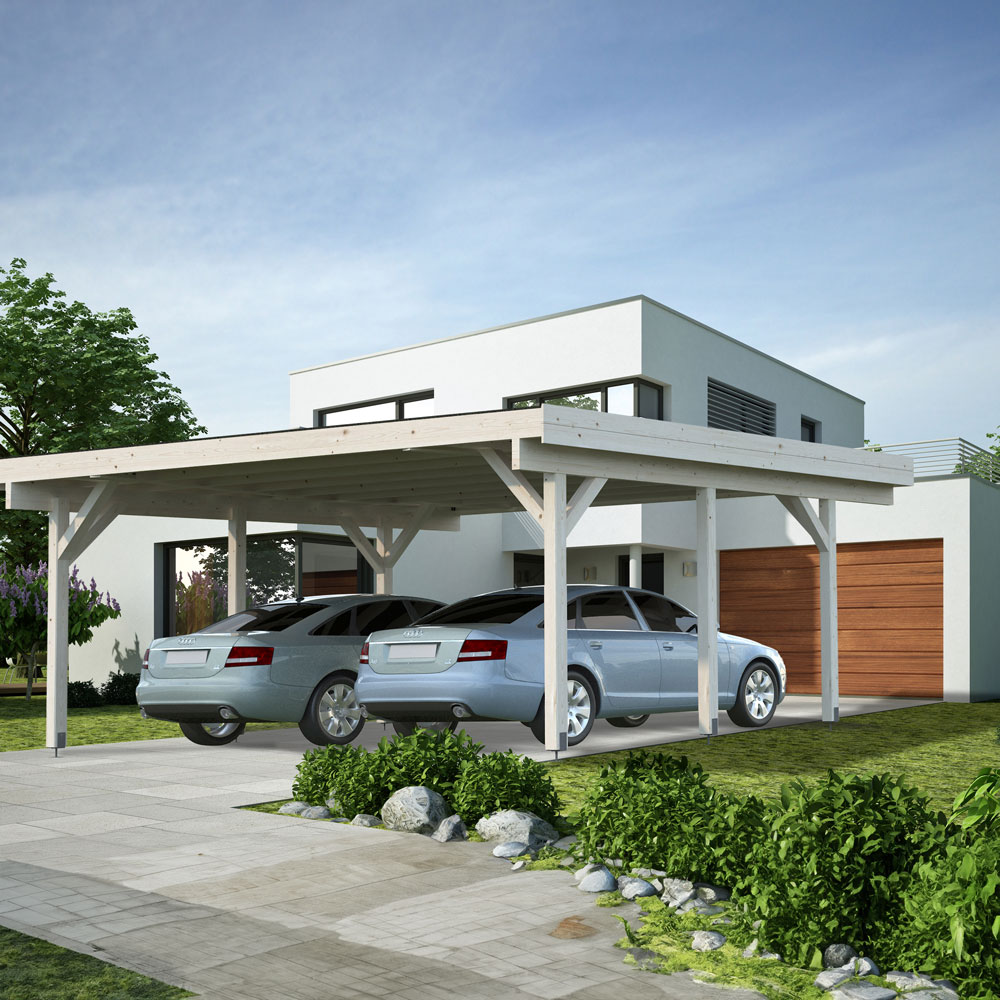 Palmako Carport Karl 20,6 M² Papp, Obehandlad