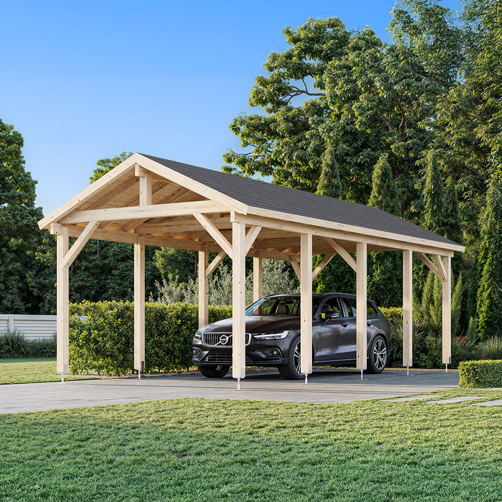 Palmako Carport Robert 23,1 M² Ingen, Grundmålad Vit