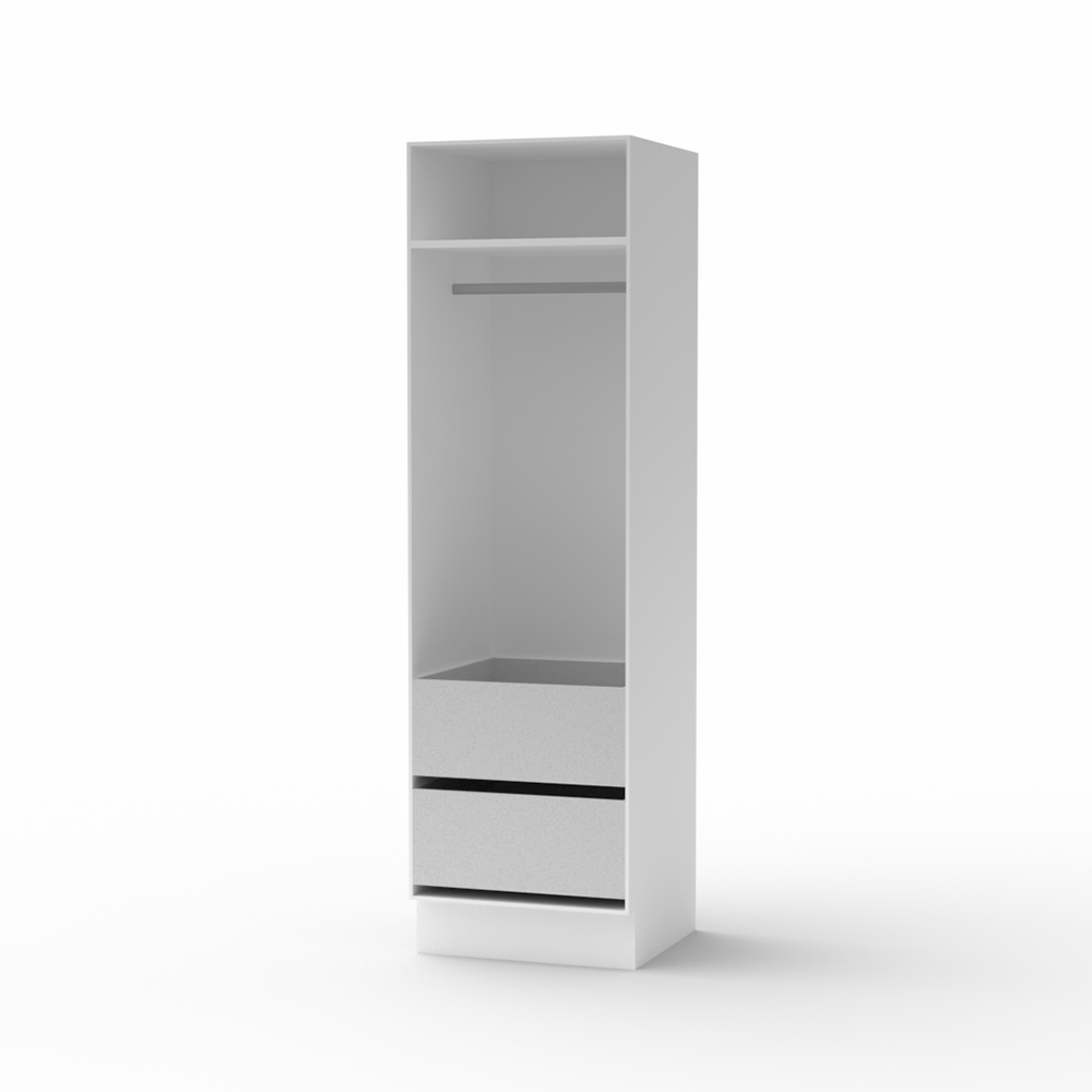 Høyskap med klesstang & meshkurv Nord garderobe uten dør  