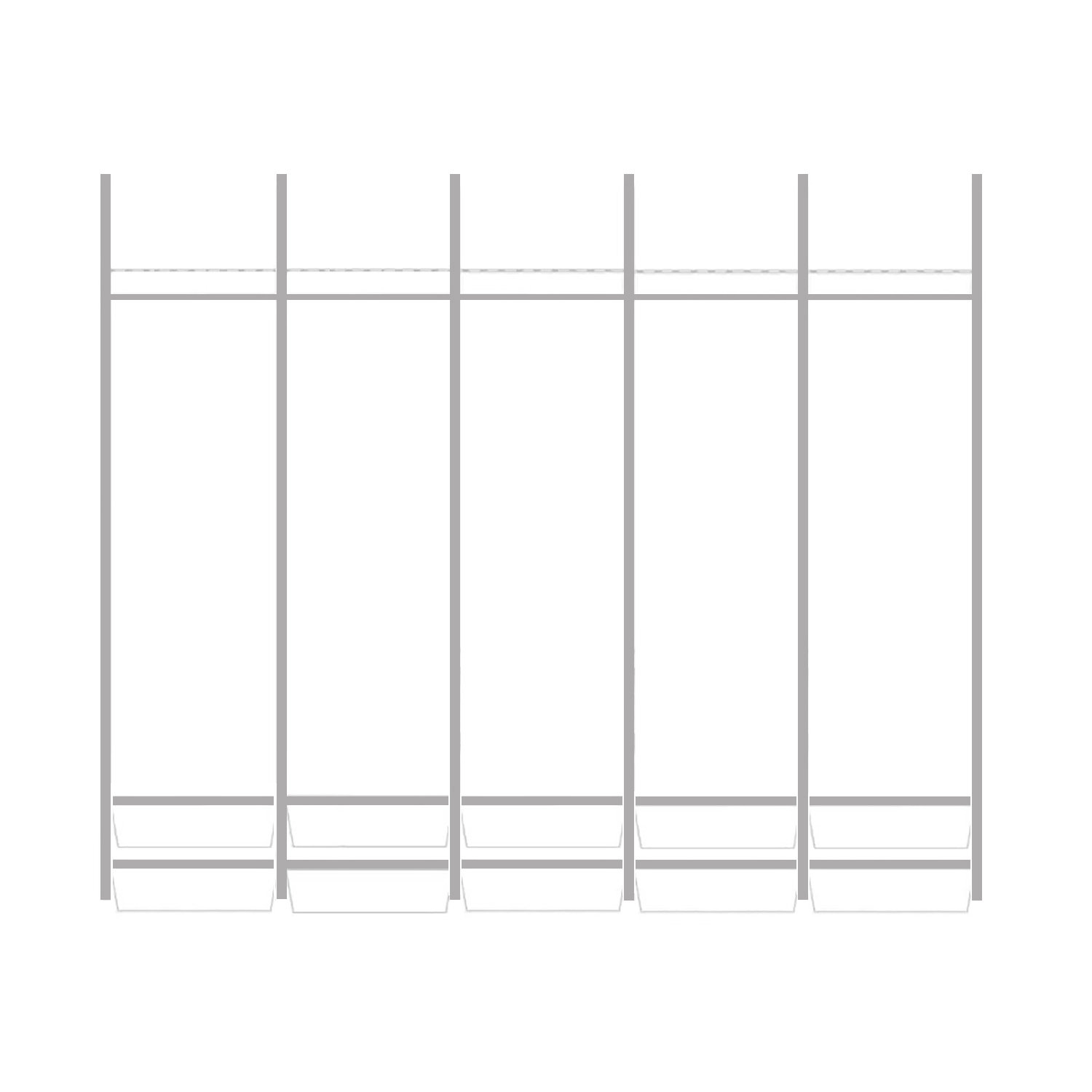 Garderobeinnredning - 3100 mm Wiksbo høy