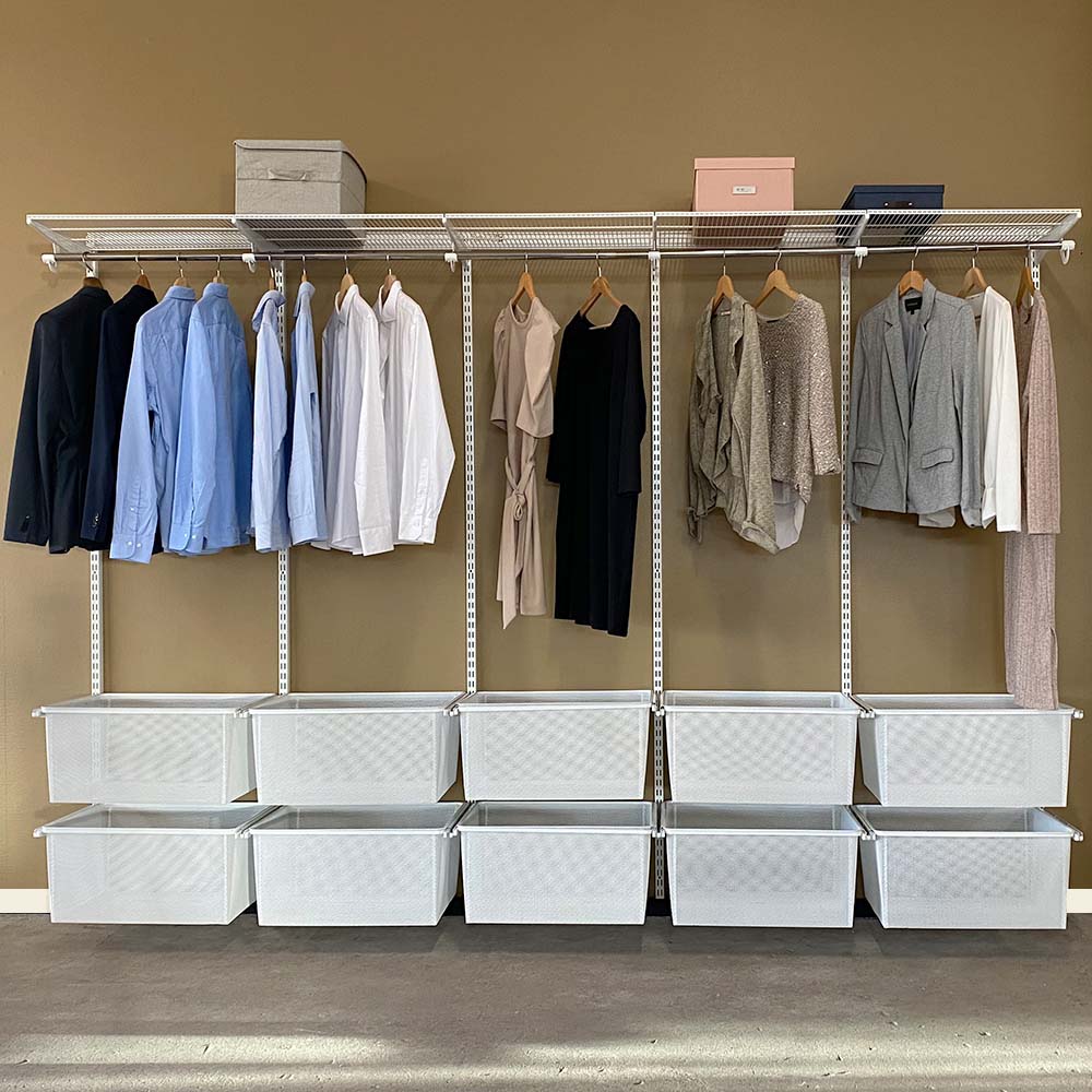 Garderobeinnredning - 3100 mm Wiksbo høy med meshkurver