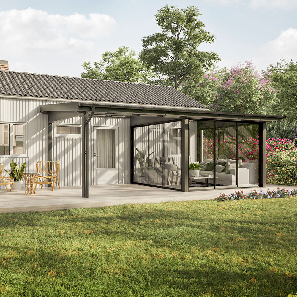 Fasademontert Feire 50/50 - Hagestue