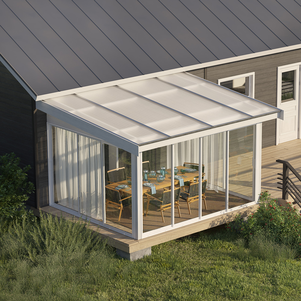 Fix - hagestue sommer 9,4 m² fasademontert, ubrutt tak