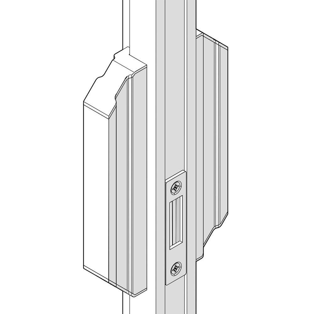 Håndtakspakke Flex 150 mm til Flex skyvepartier, hvit