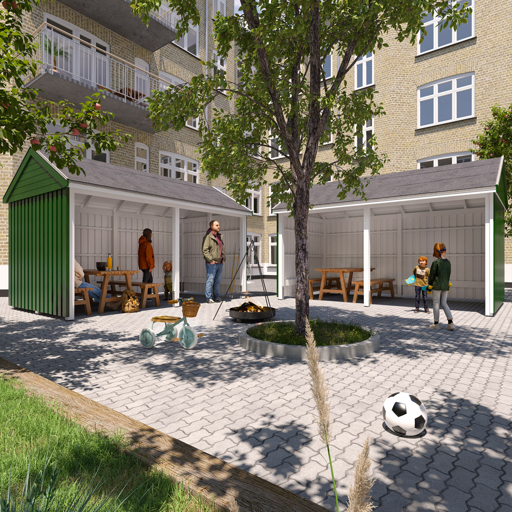 Bod 10 M² Classic Multi Hageskur 10 M² Med Takbekledning Inkl. Tilbehør, Åpen Front