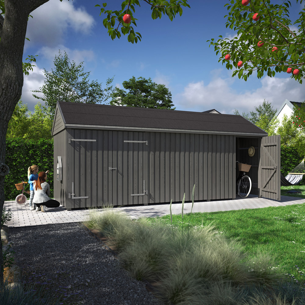 Classic Multi hageskur 14,5 m² dør & dobbeldør