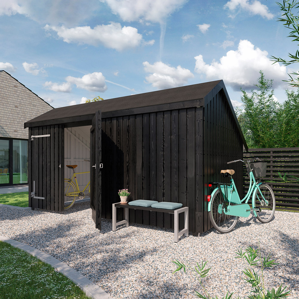 Multi hagehus 10,5 m² dobbeldør & lukket front