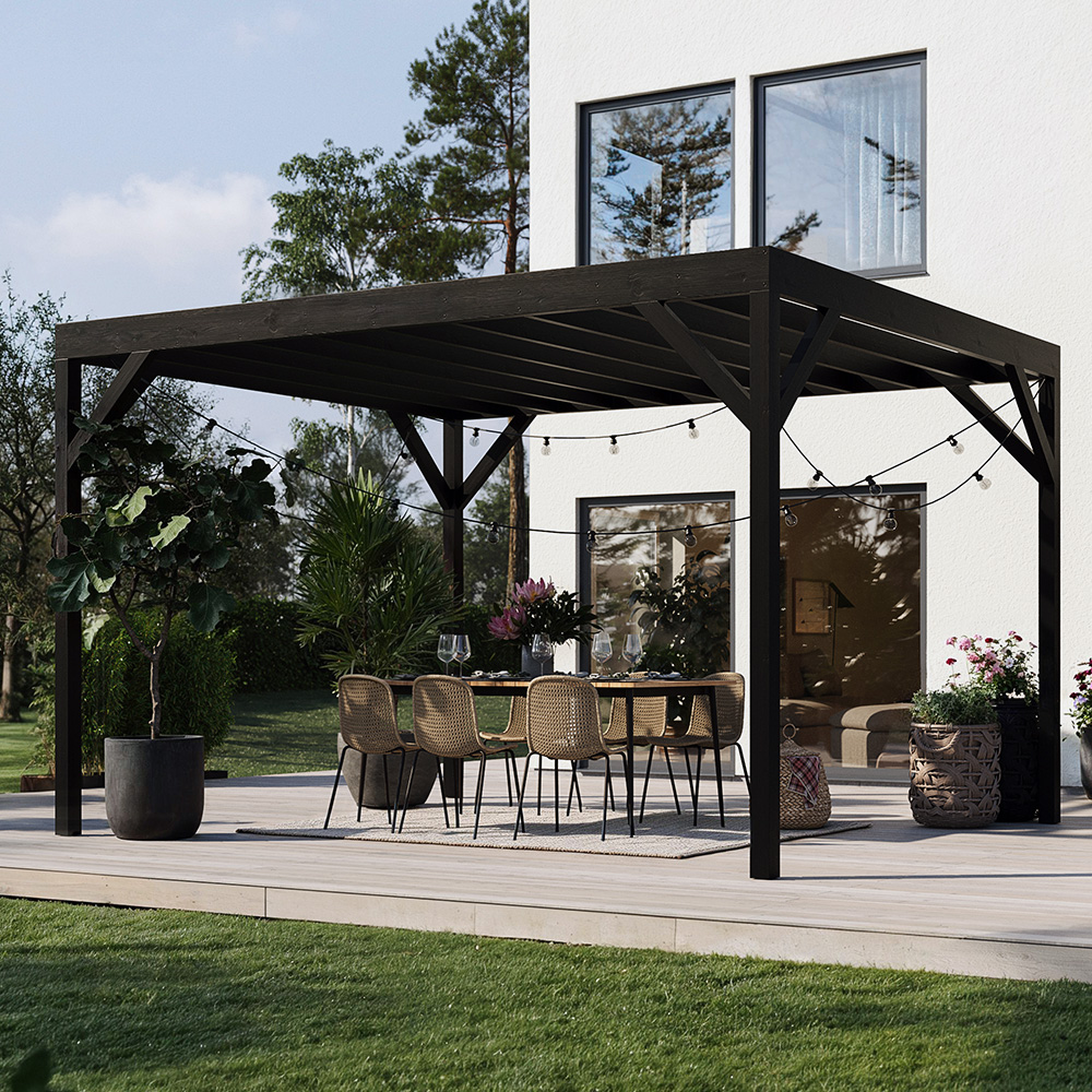 Pergola Tre Firkantet 3x3m - FORHÅNDSBESTILL