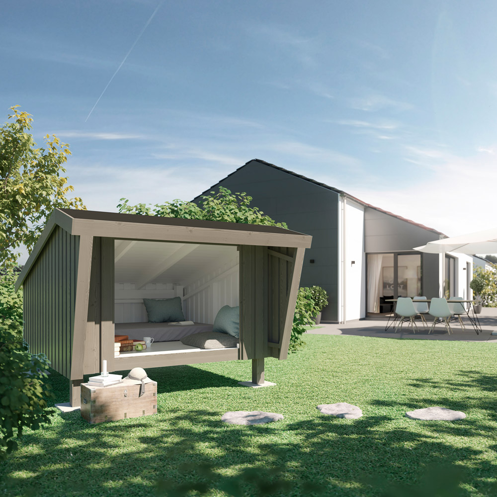 Levegg Klassisk shelter i ubehandlet tr