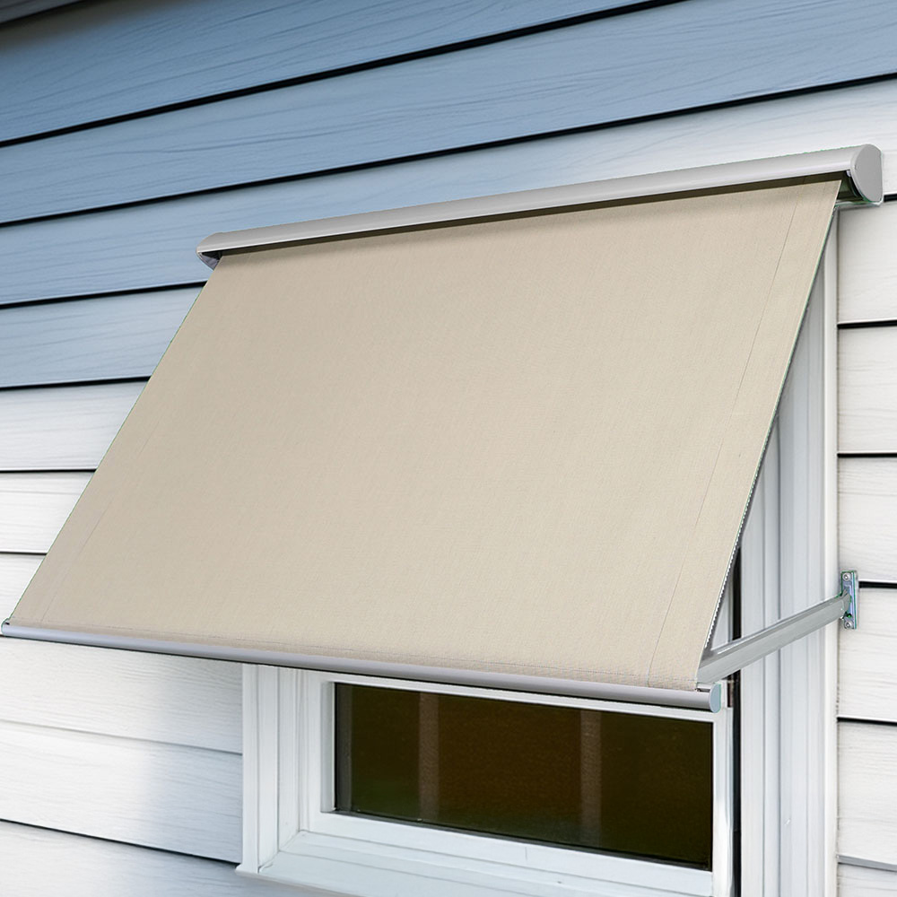 Beige melerad 140 x 70 cm Lagerförd fönstermarkis
