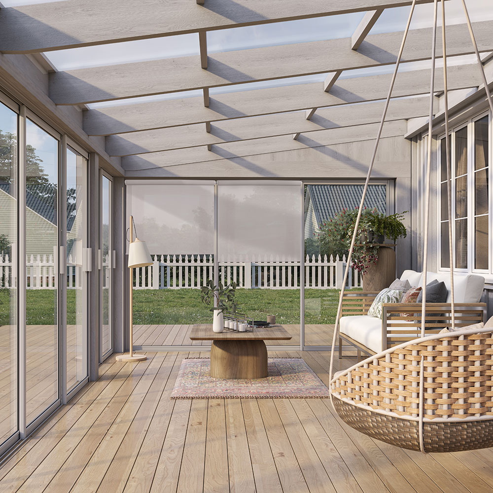 Rullgardin Skugga R3000 Screen 190 Cm, Ljusgrå - S32