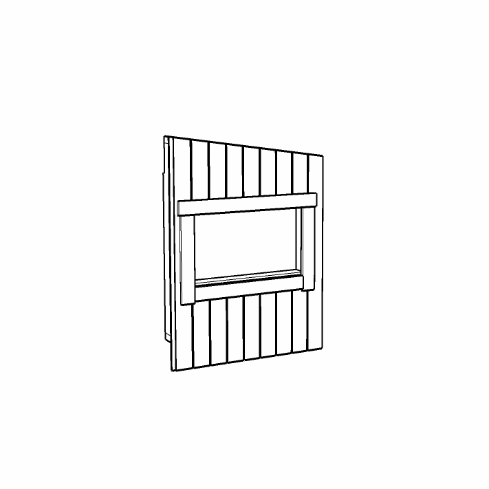 Panelsektion - Gavel - Fönster 9x5 - Vänster