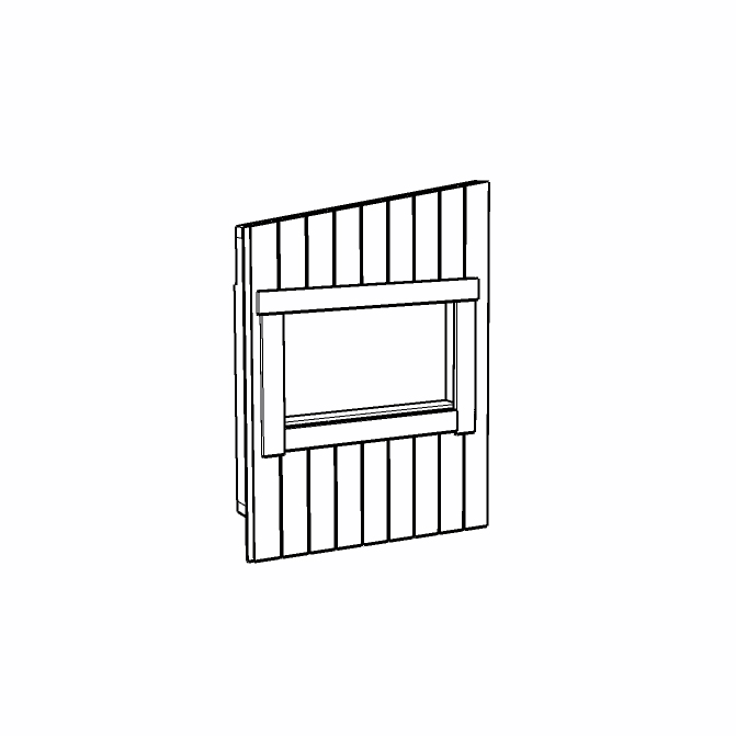 Panelsektion - Gavel - Fönster 9x5 - Höger