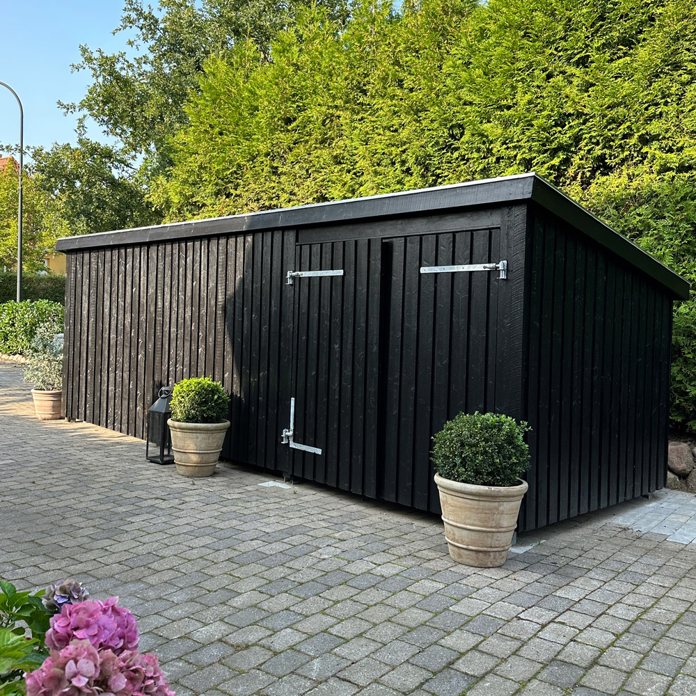 Nordic Multi trädgårdshus 14 m²  dubbeldörr & stängd framsida