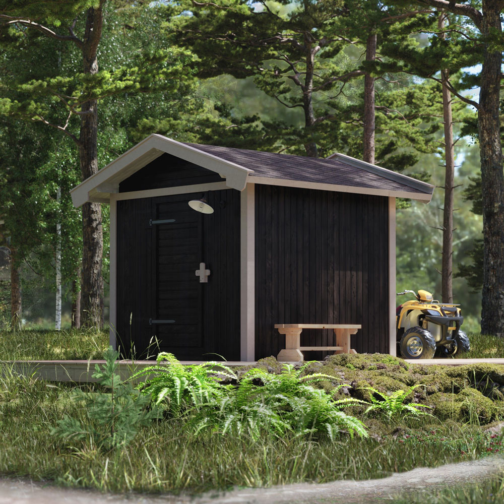 Förråd Peter 6,5 M² Trähuset Enkeldörr, Gavel