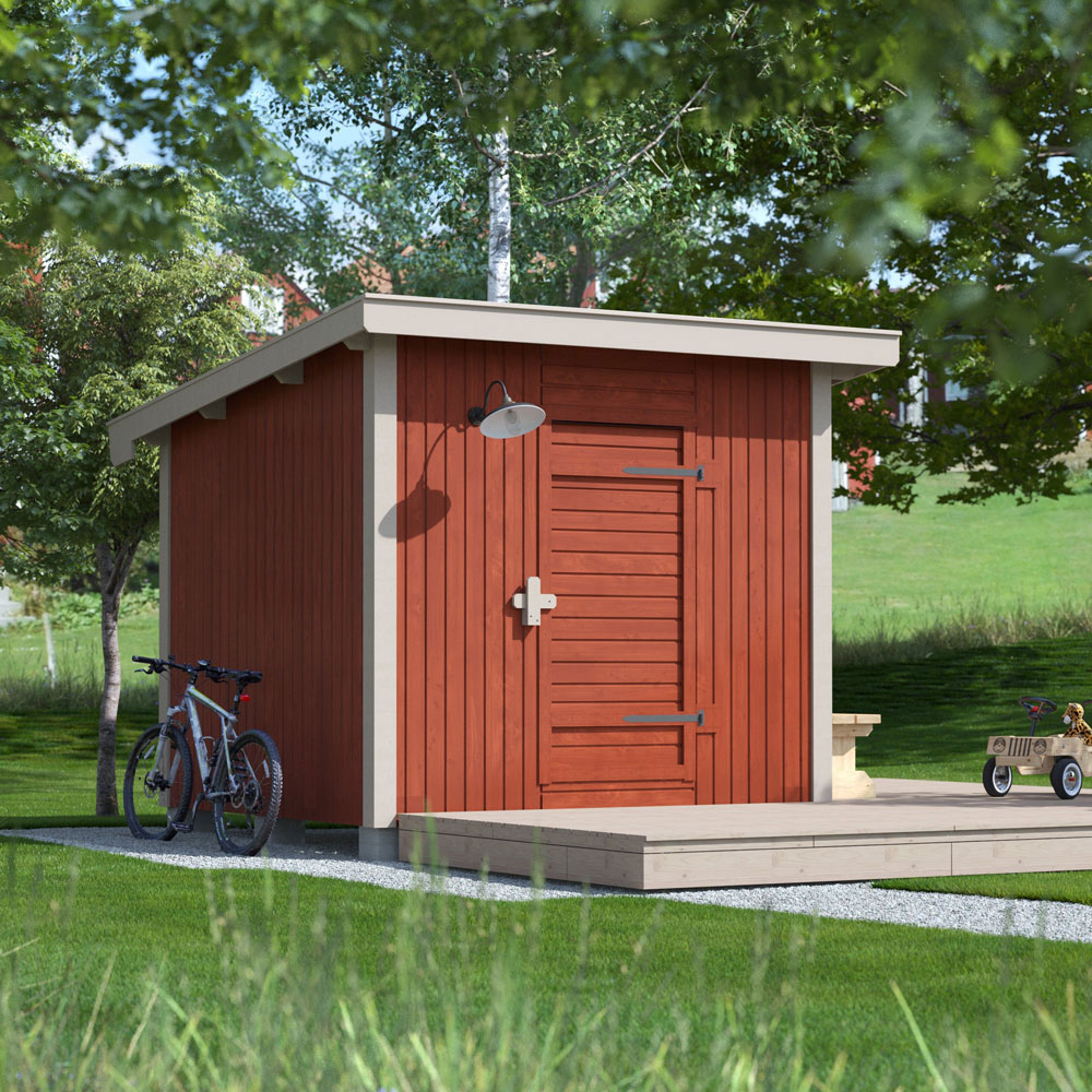 Förråd Saga 6,5 M² Trähuset Enkeldörr, Sida