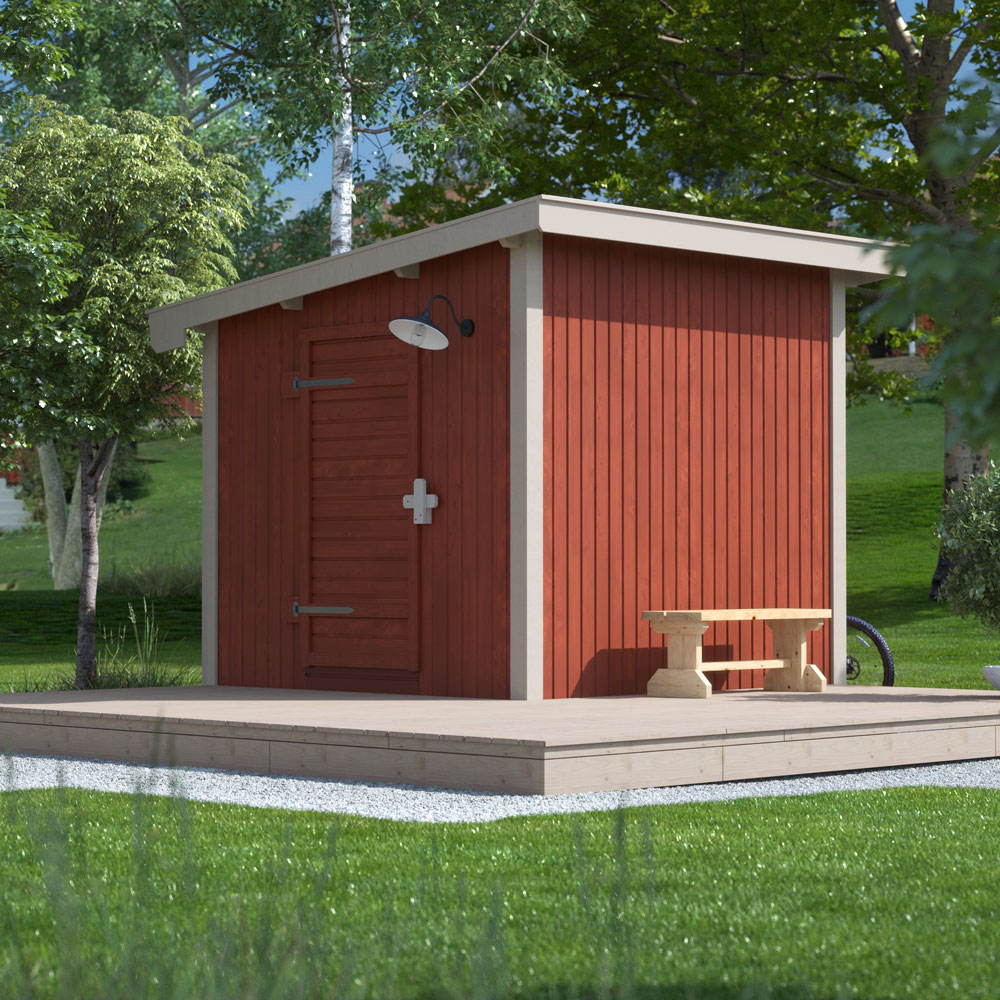 Förråd Saga 6,5 M² Trähuset Enkeldörr, Gavel