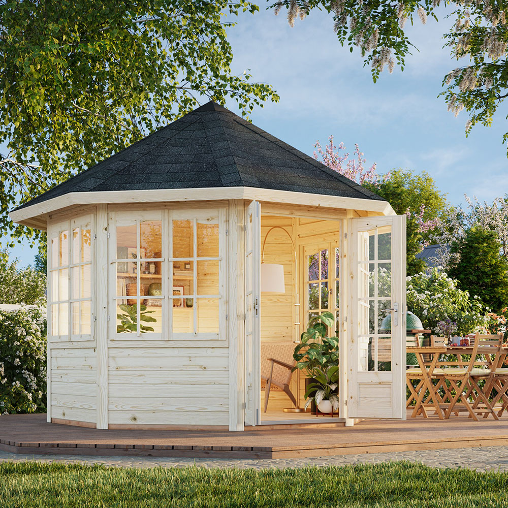 Veronica 6,9 - 9,4 m² Lusthus - 4 fönsterväggar