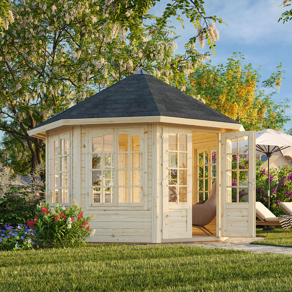 Veronica 7 (9,4 m²) Lusthus - 7 fönsterväggar