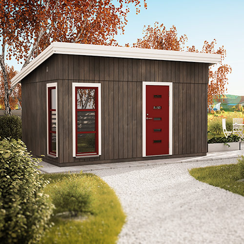 Stuga Etta 14,9 M² Brunröd Plåttak