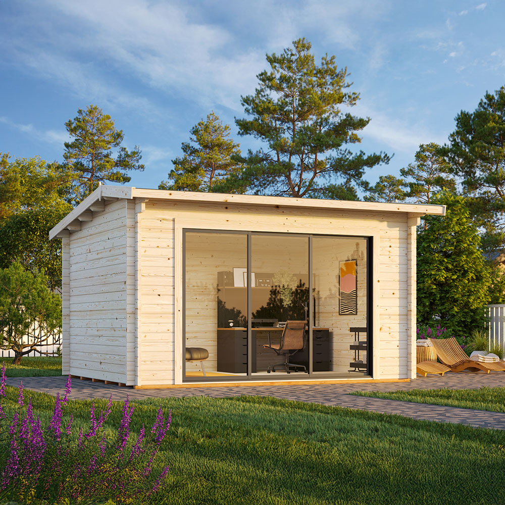 Palmako Stuga Ines Slide 11,7 M² , Obehandlad , Enkelt Glas