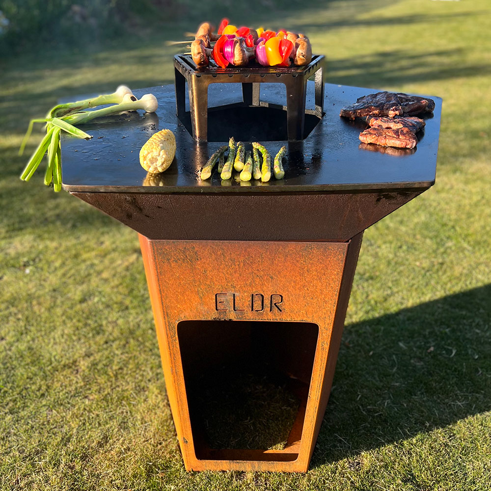 ELDR - Vedeldad grill & eldstad Corten