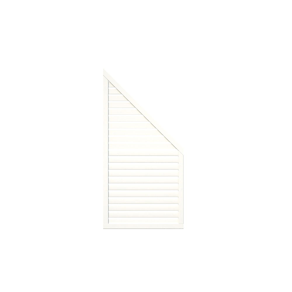 900x1800 Mm Med Brutet Hörn Nina 3 - Skärm Vit RAL 9016