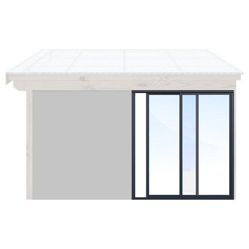 Måttbeställ Skjutpartier Uterum Vinter - Isomax Plus Antracitgrå, 2201-2300, 1601-1700