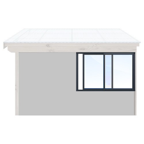 Måttbeställ Skjutpartier Uterum Vinter - Isomax Plus Antracitgrå, 801-900, 1701-1800