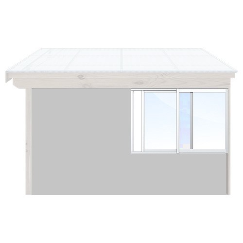 Måttbeställ Skjutpartier Uterum Vinter - Isomax Plus Vit, 1001-1100, 1601-1700