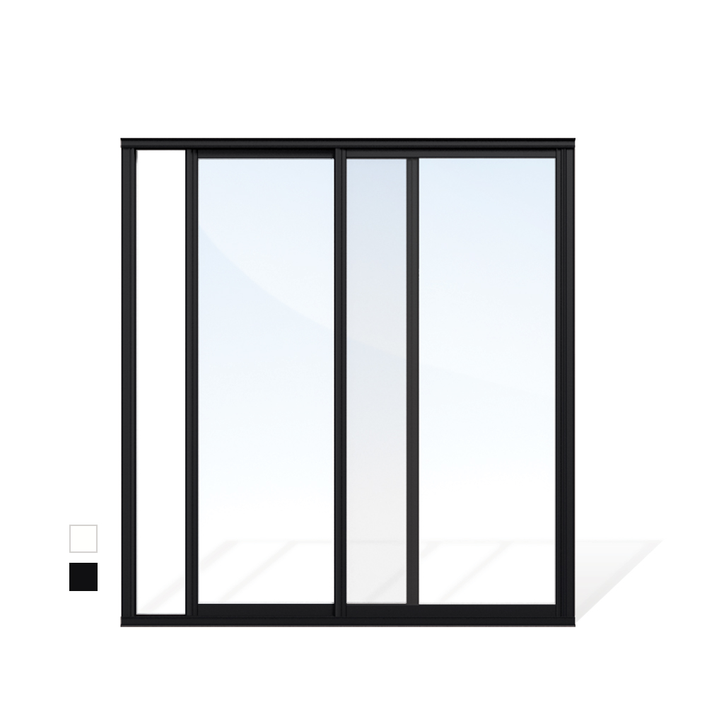 Skjutdörrar Uterum Säsong Sommar Sommar - Optimal Original Design, 210 Cm - 2 Luckor, Svart