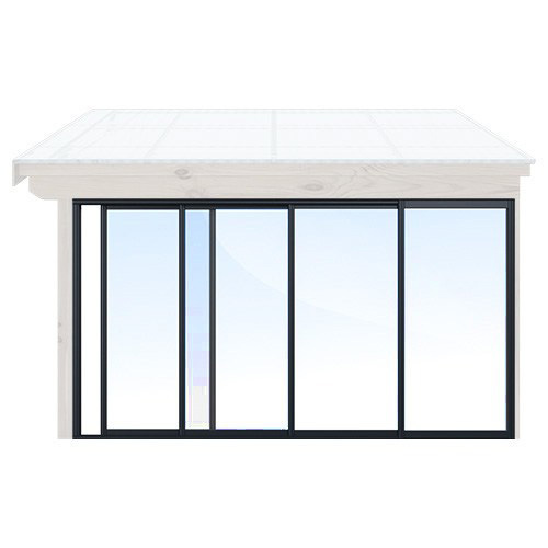 Skjutdörrar Uterum Säsong Sommar Sommar - Optimal Original Design, 410 Cm - 4 Luckor, Svart