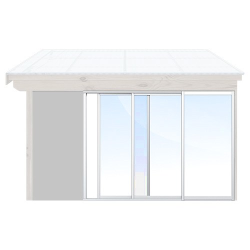 Skjutdörrar Uterum För Vår-höst Vår/Höst - Isolent Vit, Original Design, 290 Cm - 3 Luckor