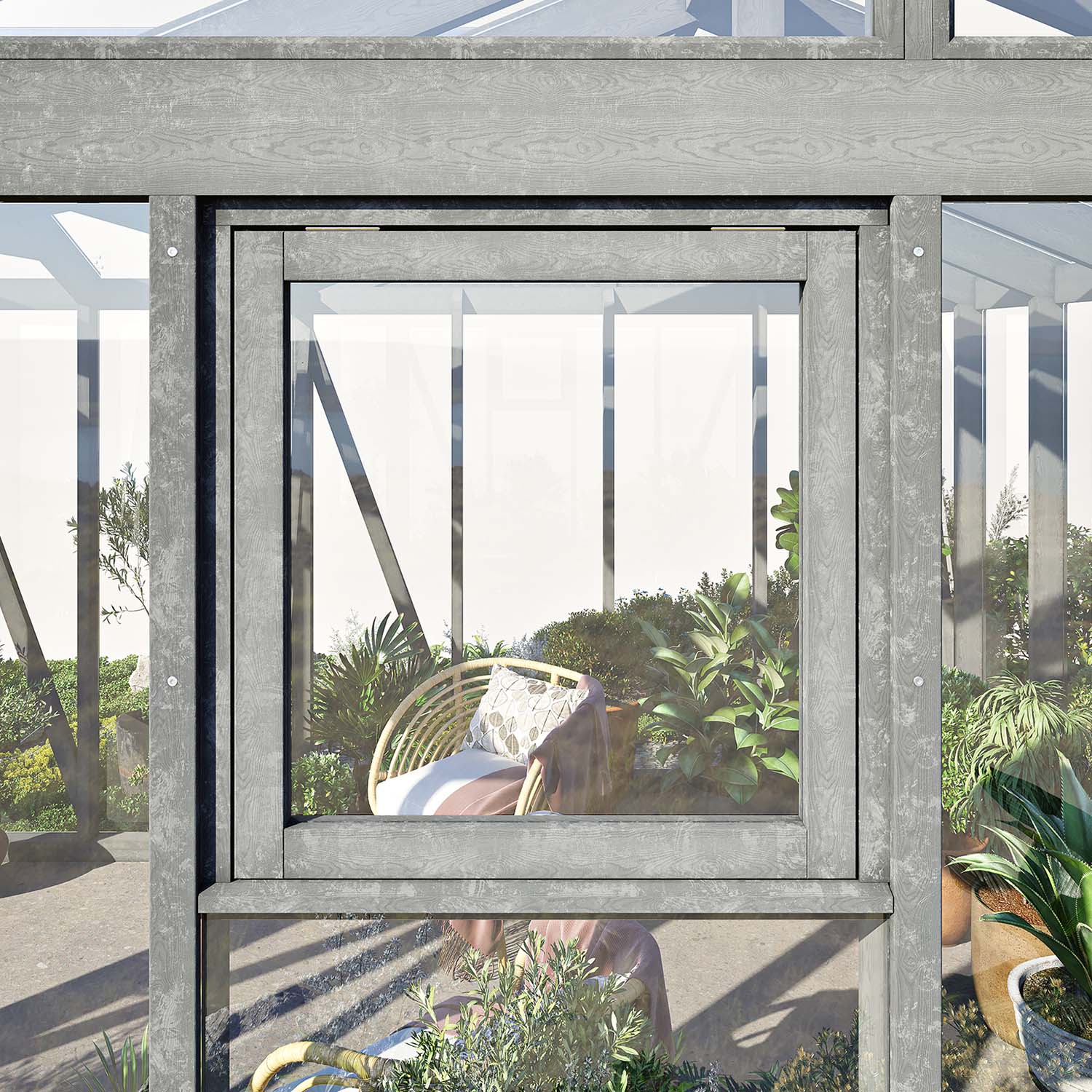 Fönster Till Linnea Träväxthus Linnea Fönster - Mörkgrå Mörkgrå