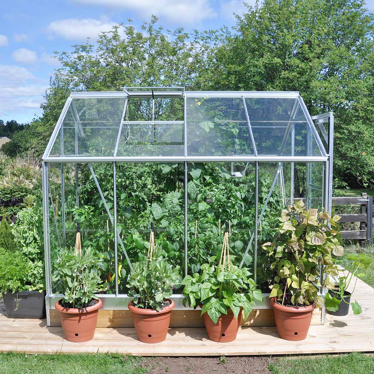 Växthus Bruka Aluminium Glas, inkl. sockel 4,9 M²