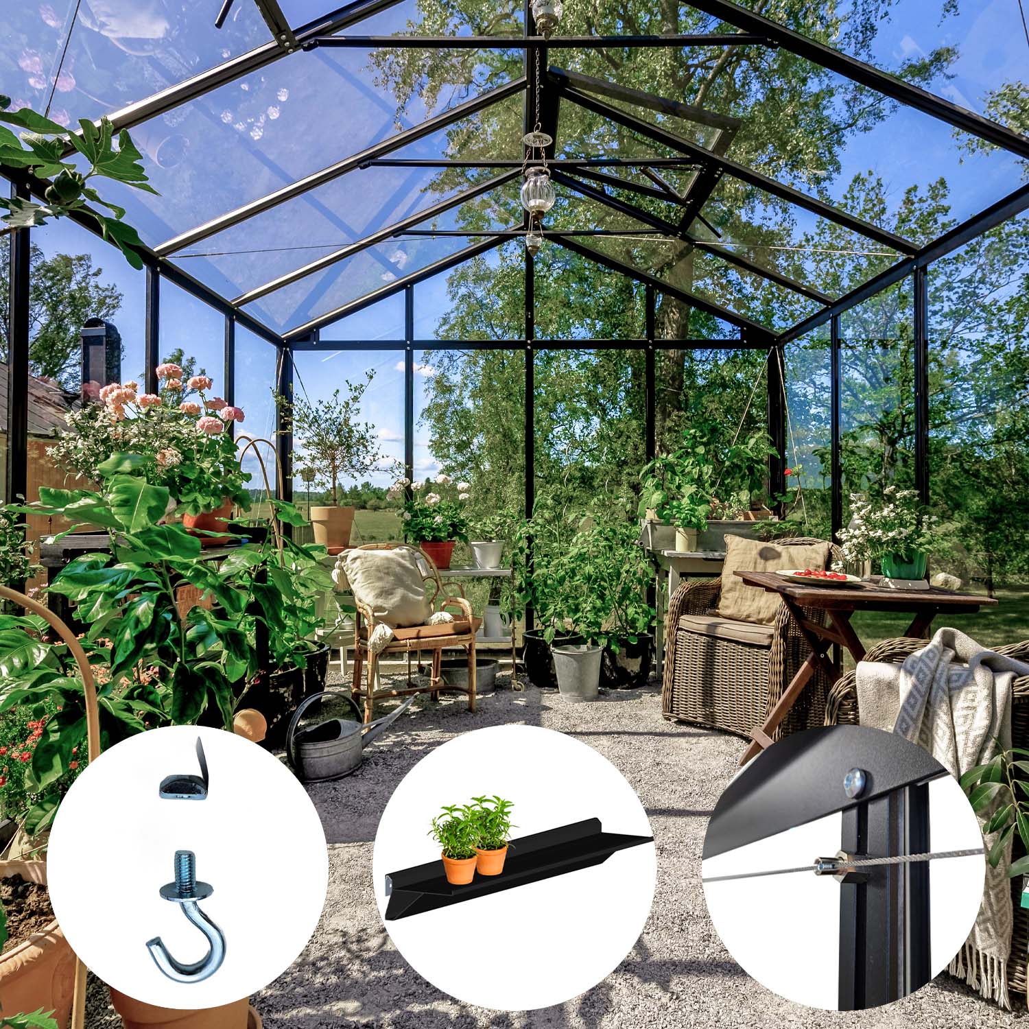 Dahlia - Med tillbehör Växthus