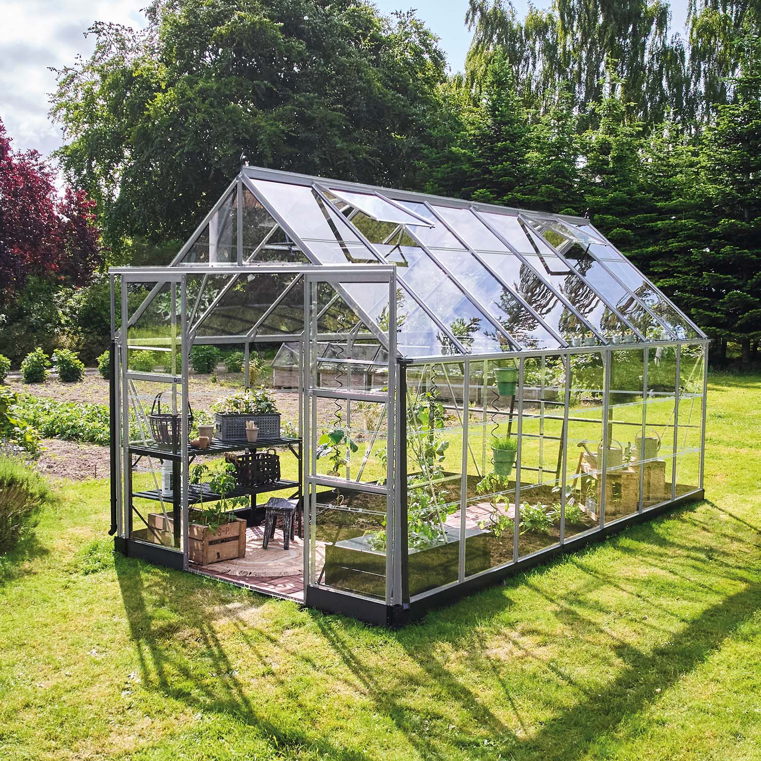 Växthus 8,1 - 11,2 M² Icon Aluminium Glas, 11,2 M²
