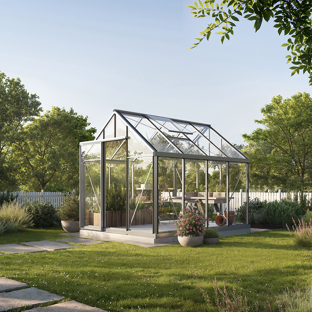 Växthus 7,3 - 10,8 M² Oas Junior Aluminium 7,3 M² Hobby Aluminium, 7,3 M²