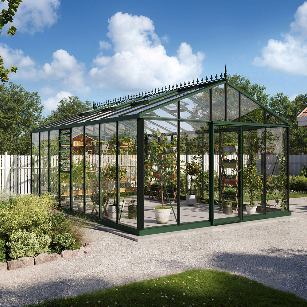 Växthus Oas Master Victorian Mörkgrön, 23,3 M²