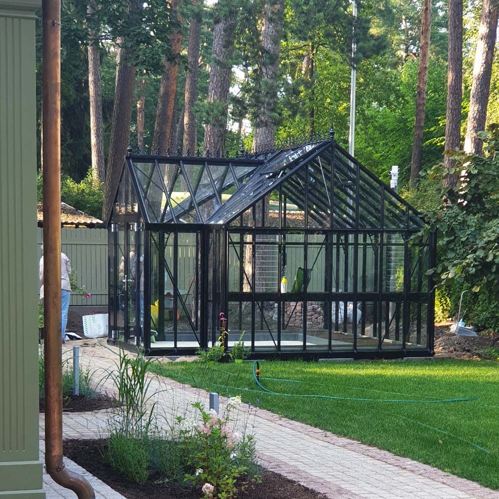 Växthus 14,4 M² Oas Royal T Svart RAL 9005