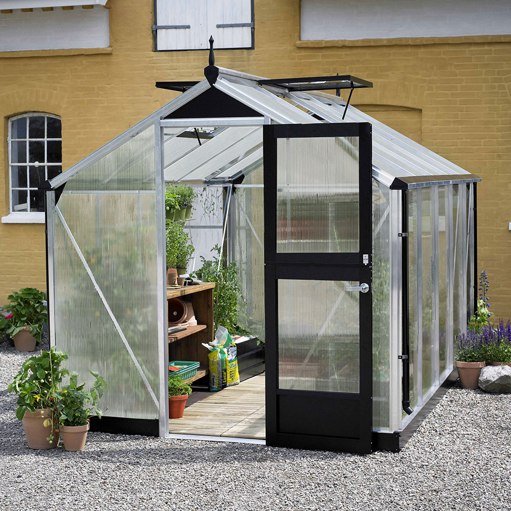 Växthus Juliana Compact Aluminium, Kanalplast, 8,2 M²