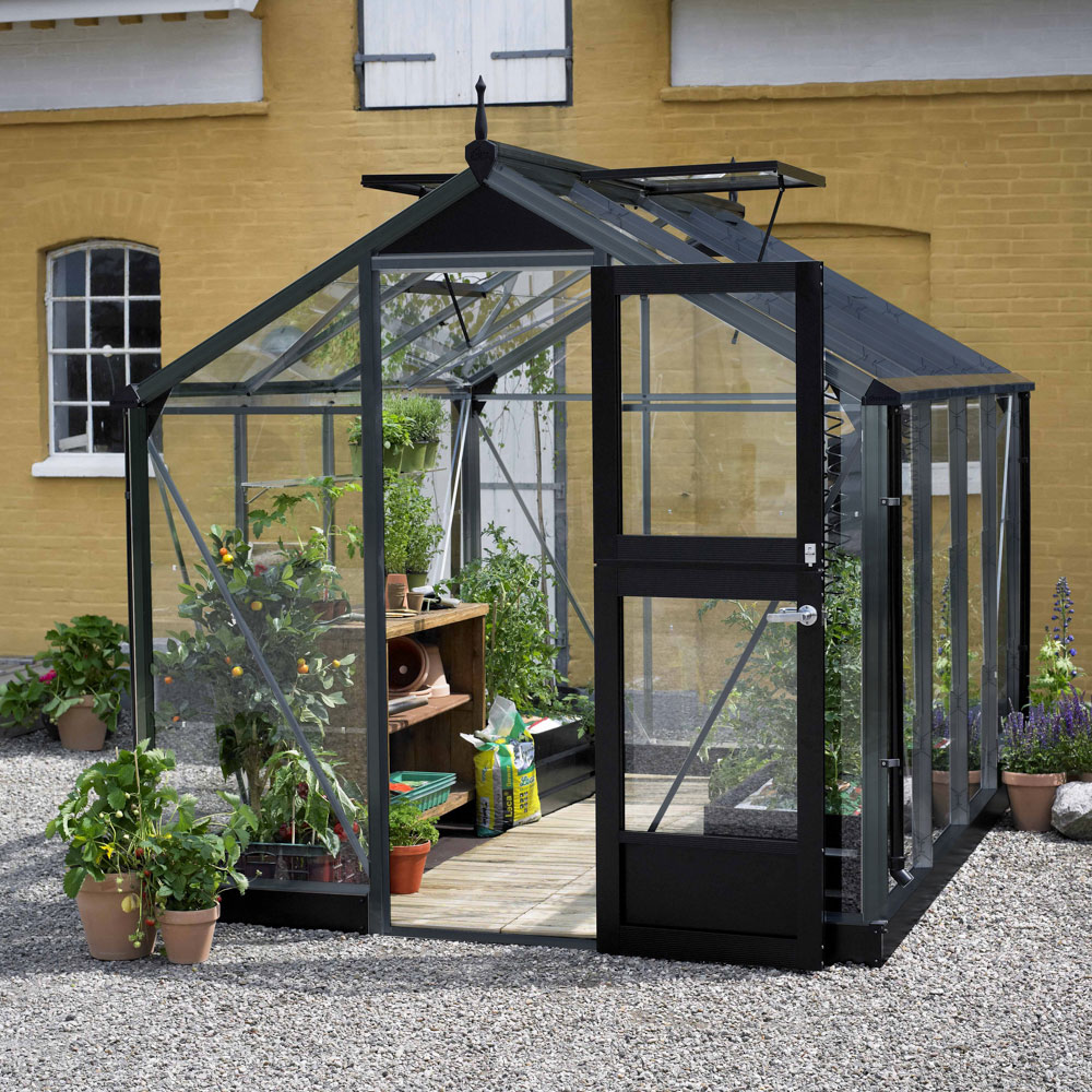 Växthus Juliana Compact Antracitgrå, Kanalplast, 8,2 M²