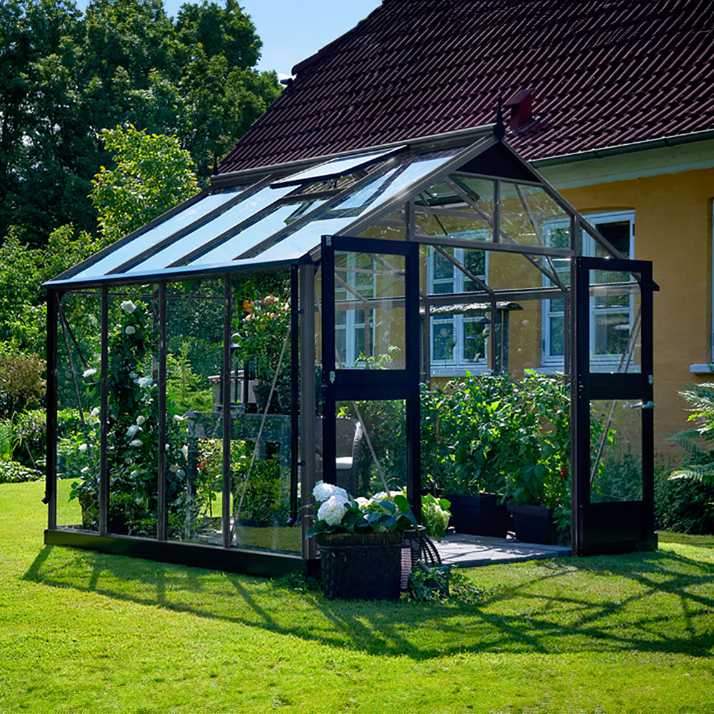 Växthus Juliana Premium Antracitgrå, Säkerhetsglas, 8,7 M²
