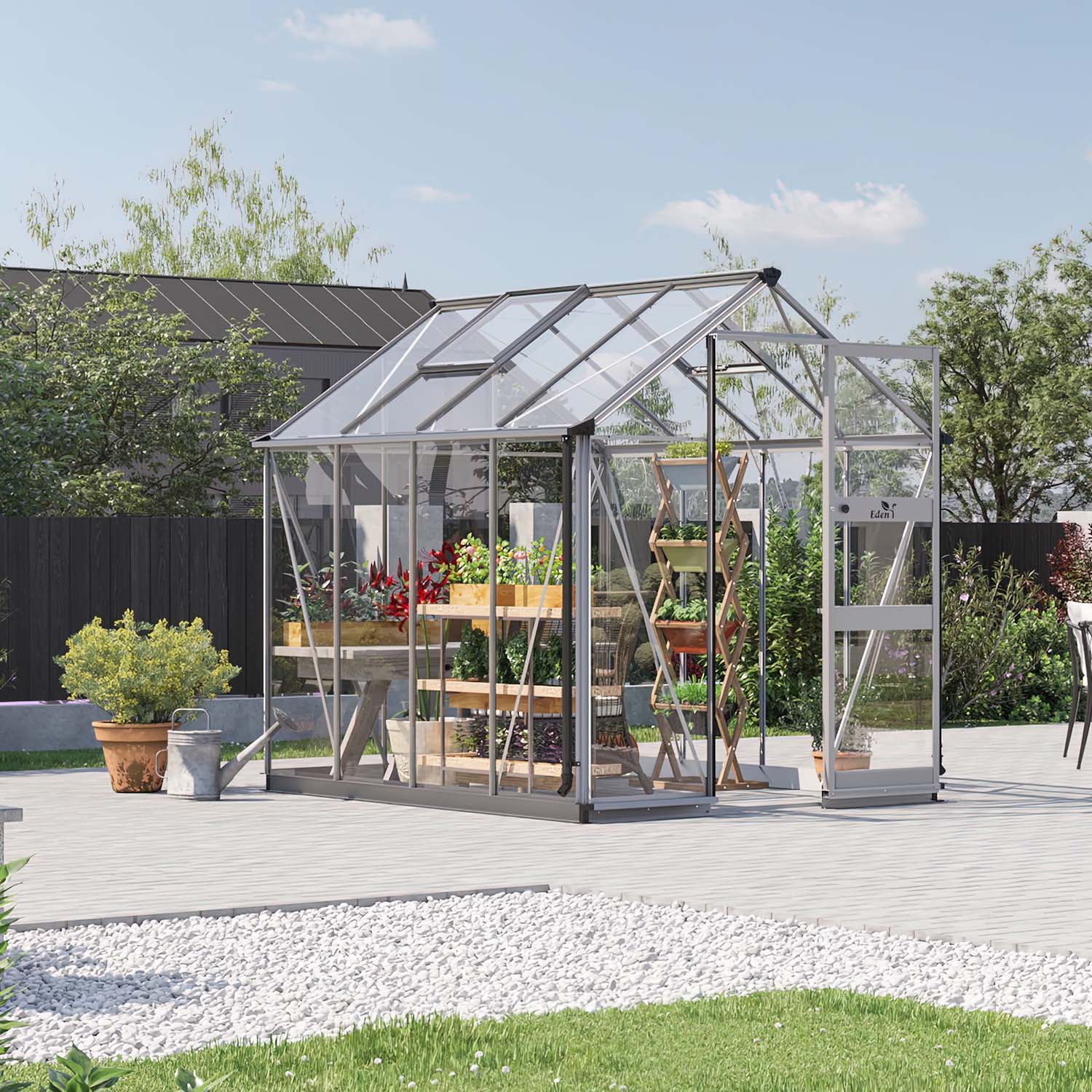 Odla 4,9–6,0 m² - Växthus Finns i svart och aluminium