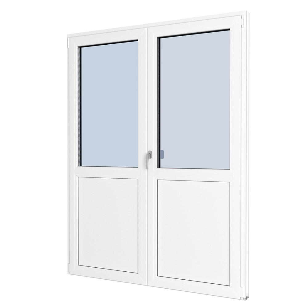 Terrassedør panel PVC Premium, innovervendt pardør